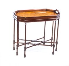 Burr Walnut Occassional Tray Table / Cake Stand | Ref. no. 04371 | Regent Antiques