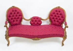 Antique Victorian Walnut Sofa Chaise Longue c.1860 | Ref. no. 04380 | Regent Antiques