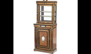 Antique Satinwood Display Cabinet Sevres Plaques c.1860 | Ref. no. 04509 | Regent Antiques