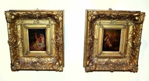 Antique Pair of Paintings Lovers & Contemplation c.1850 | Ref. no. 04644a | Regent Antiques