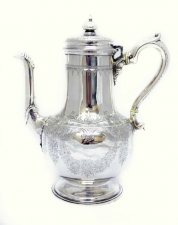 Antique English Sterling Silver Coffee Pot London 1864 | Ref. no. 04852 | Regent Antiques