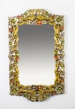 Striking Gilded Mirror Bordered with Precious Stones 112 x 70 cm