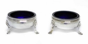 Antique Pair George III Silver Salt Dishes by H Bateman 1790 | Ref. no. 04883 | Regent Antiques
