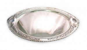 Antique Victorian Oval Silver Plated Tray c.1890 | Ref. no. 04911 | Regent Antiques