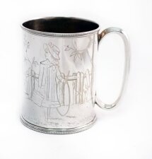 Antique Silver Plated Christening Mug c.1880 | Ref. no. 04912 | Regent Antiques