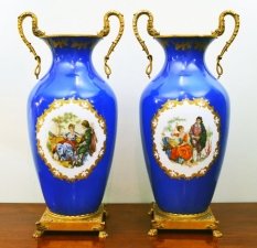 Antique Large Pair Sevres Style Porcelain Vases c.1900 | Ref. no. 04943 | Regent Antiques