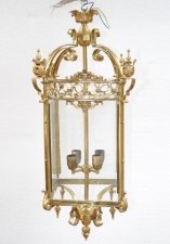 Stunning Brass Square Victorian Style Lantern | Ref. no. 05193 | Regent Antiques