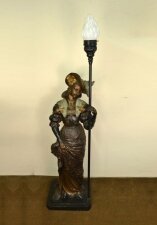 Gorgeous Bronze 5ft Classical Elegant Lady Lamp | Ref. no. 05197 | Regent Antiques