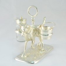 Beautiful Silver Plated Labrador Salt & Pepper Set | Ref. no. 05224 | Regent Antiques