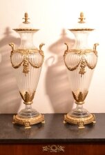 Stunning Pair Huge  Cut Glass Vases Ormolu Mounts | Ref. no. 05361 | Regent Antiques