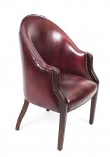Bespoke English Handmade Leather Desk Chair Burgundy