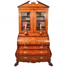 Antique Mahogany Dutch Marquetry Bureau Bookcase c.1800 | Ref. no. 05408 | Regent Antiques