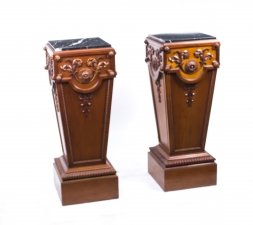 Vintage Pair Adam Style Marble Top Pedestals | Ref. no. 05438 | Regent Antiques