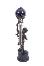 Bronze Boy Figurine Mystery Swing Clock | Ref. no. 05527 | Regent Antiques