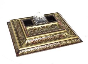 Antique French Boulle & Cut Brass Inkstand c.1860 | Ref. no. 05631E | Regent Antiques