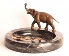 Antique Bronze Elephant Sculpture Marble Bowl | Ref. no. 05632 | Regent Antiques