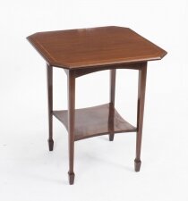 Antique Inlaid Mahogany Edwardian Occasional Table 