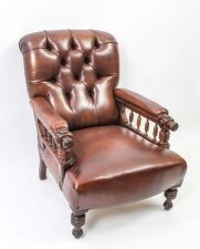 Antique Victorian Leather Reclining Armchair c.1860 | Ref. no. 05659 | Regent Antiques