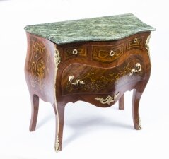 Louis XV Style Marble Topped Marquetry Bedside Chest | Ref. no. 05768a | Regent Antiques