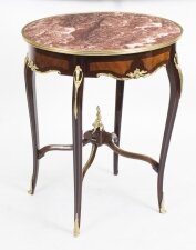Vintage Louis Revival Rouge Marble Topped Occasional Centre Table 20th C