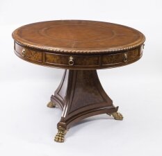 Regency Library Table in Burr Walnut & Ormolu | Ref. no. 05795w | Regent Antiques