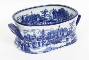 Vintage  Blue & White Porcelain Planter Jardiniere 20th Century | Ref. no. 05916 | Regent Antiques