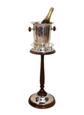 Elegant Silverplate  Wine / Champagne Cooler on Stand | Ref. no. 05960a | Regent Antiques