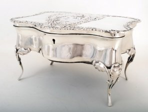 Antique Silver Jewellery/Ring Box William Comnys 1905 | Ref. no. 05976 | Regent Antiques