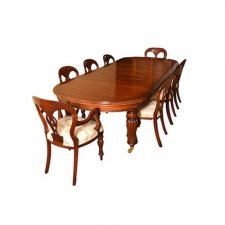 Victorian Style 8 ft Dining Room Table &  8 Chairs | Ref. no. 05990a | Regent Antiques