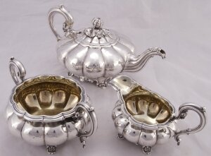 Antique Silver William IV 3 Piece Tea Set 1828 | Ref. no. 06025 | Regent Antiques