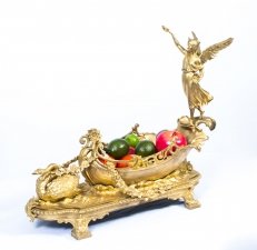 Gilded Bronze Centrepiece | Bronze Winged Lady Boat Centrepiece | Ref. no. 06086 | Regent Antiques