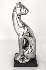 Stunning Silver Porcelain Cat Sculpture | Ref. no. 06096 | Regent Antiques