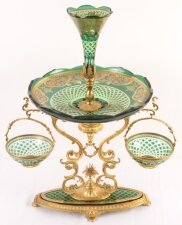 French Green Cut Glass Epergne Centrepiece Ormolu | Ref. no. 06106 | Regent Antiques
