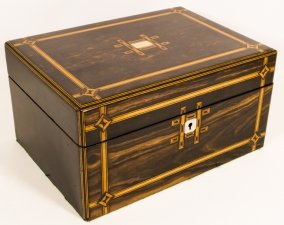 Antique Coromandel & Satinwood Banded Box c.1840 | Ref. no. 06114 | Regent Antiques