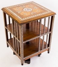 Antique Syrian Inlaid Revolving Bookcase c.1880 | Ref. no. 06131 | Regent Antiques