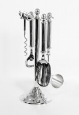 Gorgeous Silver Plated Bar Accessory Set Corkscrew Opener | Ref. no. 06194 | Regent Antiques