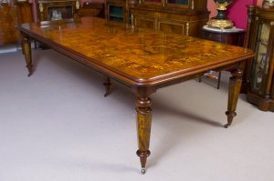 10ft Marquetry Burr Walnut Victorian Style Dining Table | Ref. no. 06199 | Regent Antiques