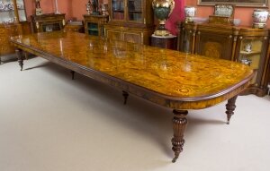 Huge 16ft6"Victorian Marquetry Burr Walnut Dining Table | Ref. no. 06204 | Regent Antiques