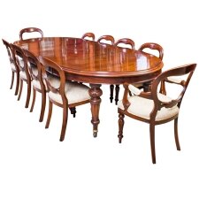 Antique 10ft Victorian Dining Table & 10 Chairs c.1870 | Ref. no. 06247a | Regent Antiques