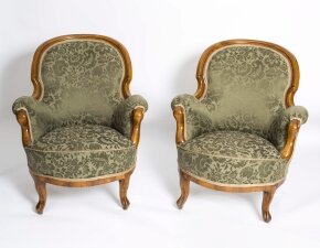 Antique Pair Victorian Mahogany Armchairs c.1880 | Ref. no. 06254 | Regent Antiques