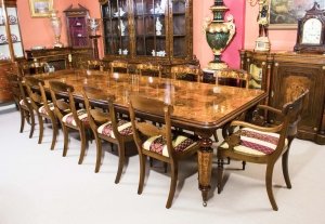 Fabulous 11ft 6"  Marquetry Dining Table & 12 Chairs | Ref. no. 06262a | Regent Antiques