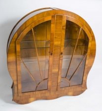 Antique Art Deco Burr Walnut Display Cabinet c.1920 | Ref. no. 06349 | Regent Antiques