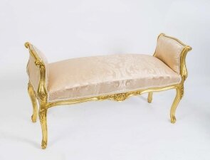 Fabulous Louis XV Style French Giltwood Duet Stool | Ref. no. 06360 | Regent Antiques