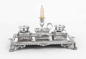 Antique English Silver Inkstand D & J Welby London 1895 | Ref. no. 06428 | Regent Antiques