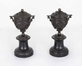 Antique Pair of Regency Bronze Lidded Vases Urns c.1820 | Ref. no. 06435 | Regent Antiques