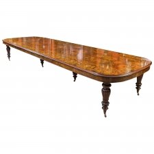 Huge Handmade 17ft Marquetry Burr Walnut Bespoke Dining Table