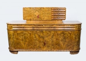 Antique Art Deco Walnut Sideboard Drinks Cabinet c.1920 | Ref. no. 06531 | Regent Antiques