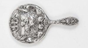 Antique Sterling Silver Cherubs Hand Mirror 1902 | Ref. no. 06591 | Regent Antiques