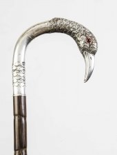 Antique Silver Bird Handle Walking Stick Cane 1912 | Ref. no. 06594 | Regent Antiques