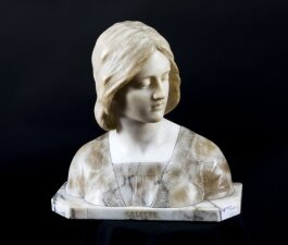 Antique Alabaste Bust of Iullette by Prof G.Bessi c1900 | Ref. no. 06607a | Regent Antiques